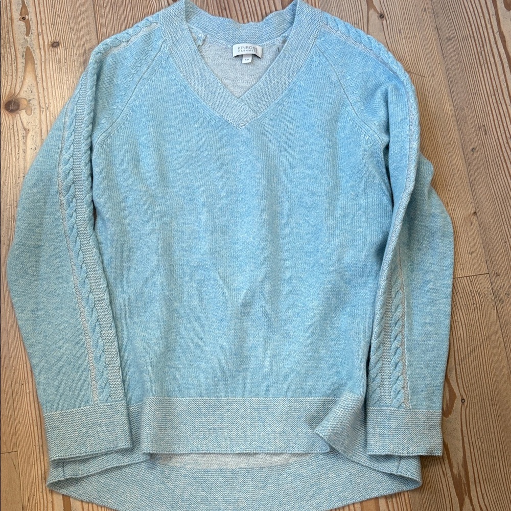 Kinross Light Blue V-Neck Sweater